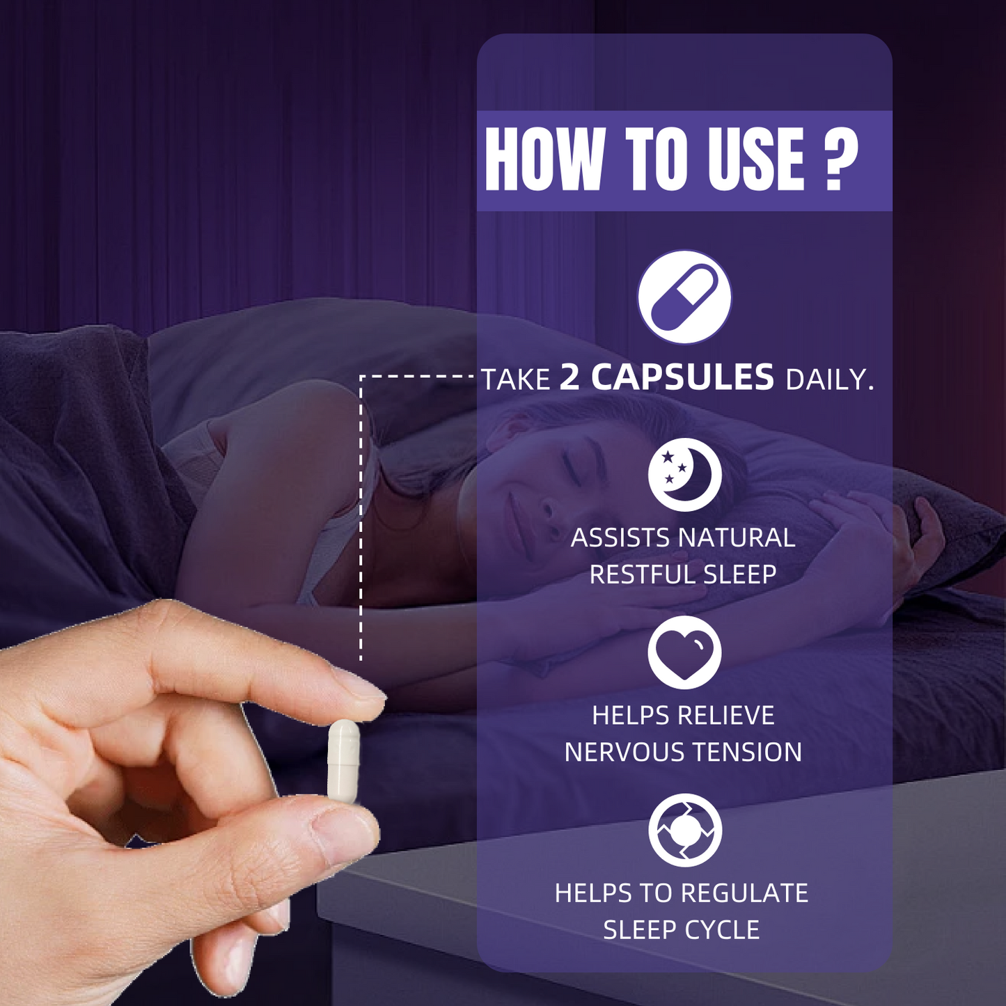 FLYNEW Sleep Well | Jujube Date Seed Extract, L-Theanine, Passion Flower Extract, Melatonin