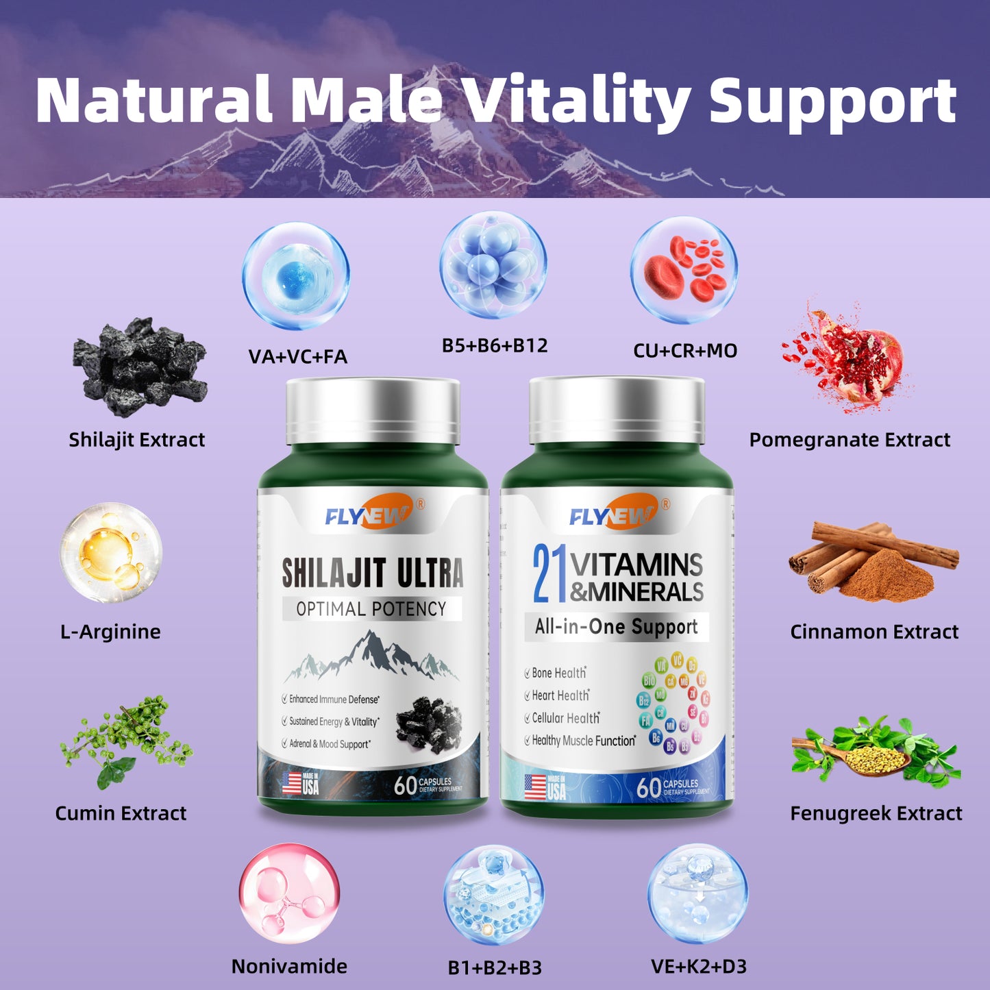 FLYNEW capsules promote testosterone, enhance energy, significantly increase size and thickness, provide strong endurance, and release freely!