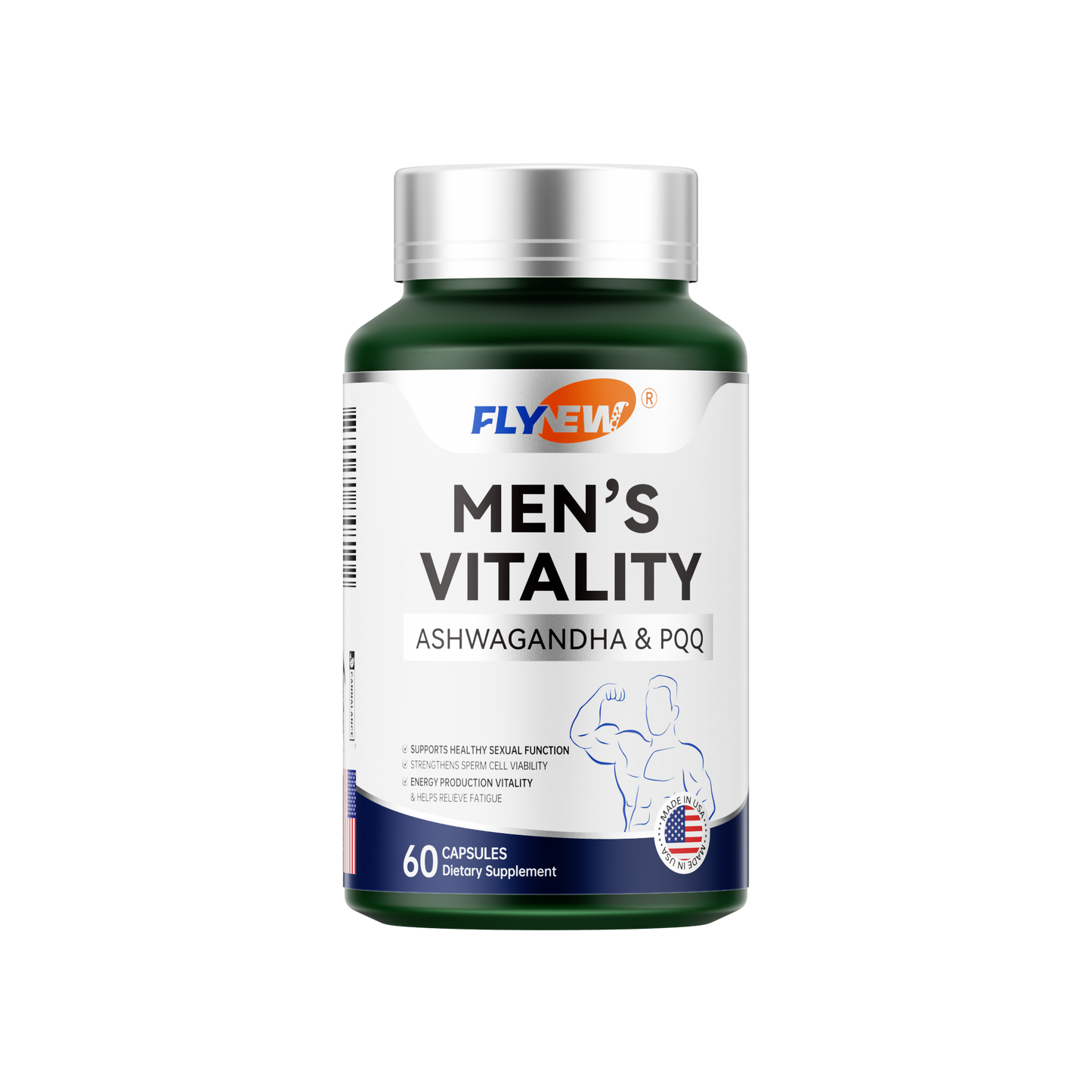 Men's Vitality Supplement, Energy Booster for Men, Male Health Support 丨60 Capsules