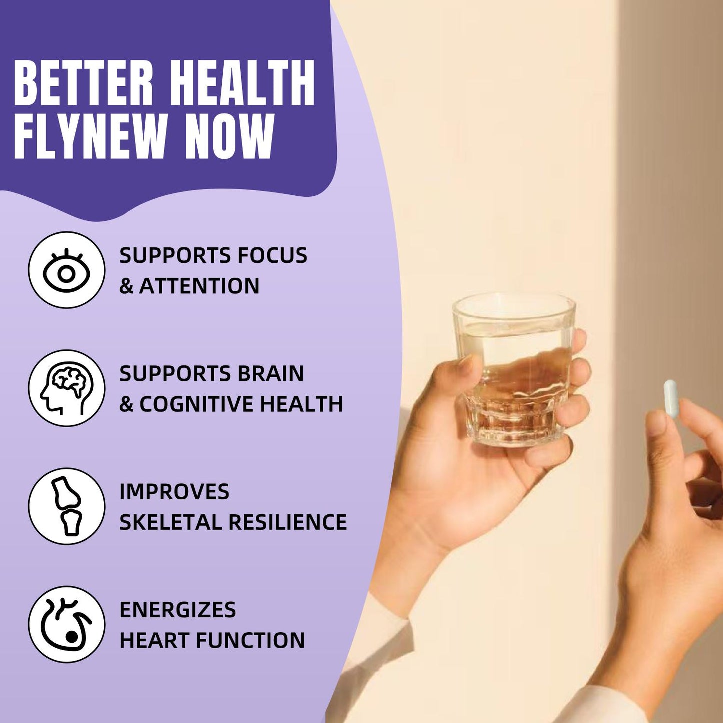 Flynew 21 All-in-One Support Vitamins & Minerals with Highly Potent Herbal Ingredients | Made in USA | 60 Capsules Dietary Supplement