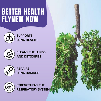 FLYNEW Lung Health | Quercetin, NAC, Piperine, Vitamin C & Zinc For Lung Detox Healthcare Supplement